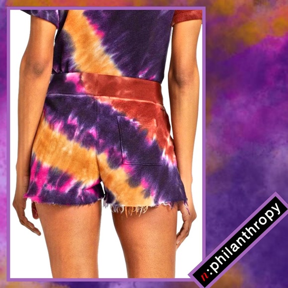 n:Philanthropy Rum Tie-Dye Deconstructed
Shorts in Purple, Red & Gold (Rust) - Picture 4 of 8